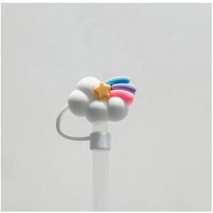 Brighten Your Beverage with Rainbow Clouds Straw Covers